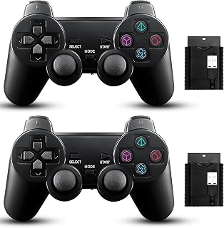2 Pack Wireless Controller Gamepad Twin Shock for PS-2/PC/win7-10