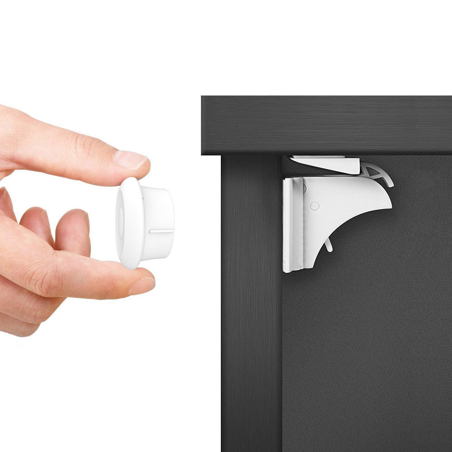 Dokon Child Safety Magnetic Cupboard Locks for Kitchen Cabinet & Drawer | 10 Loc