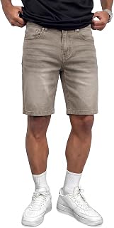 JMIERR 2026 Mens Skinny Denim Shorts 4 Way Stretch Casual Comfy Slim Fit Summer Jean Shorts
