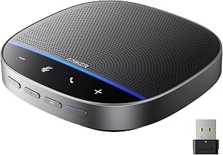 Anker PowerConf S500 Speakerphone with Zoom Rooms and Google Meet Certifications, USB-C Conference Speaker, Bluetooth Speakerphone for Conference Room(Renewed)