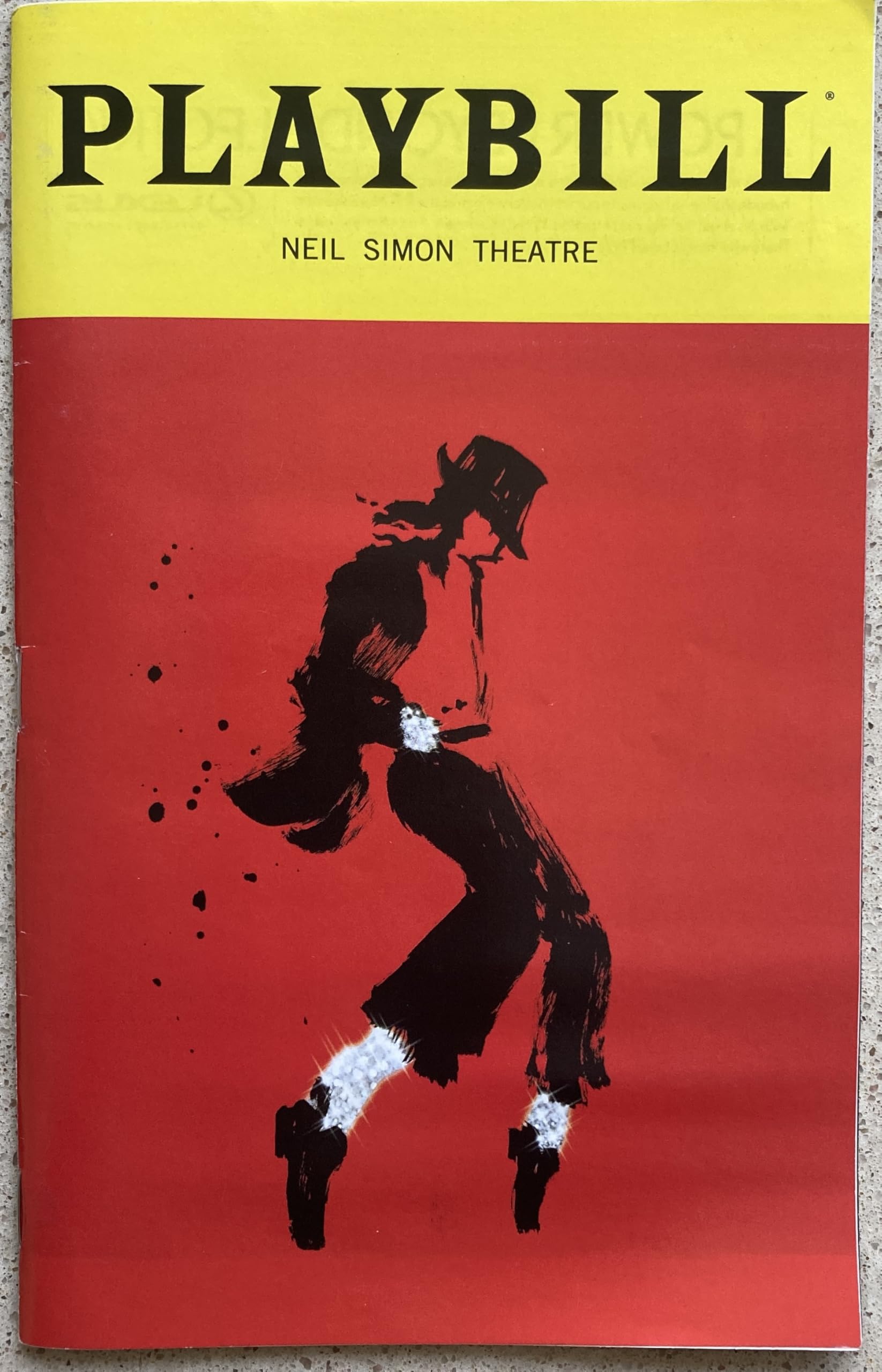 Playbill from MJ The Musical at the Neil Simon Theatre starring Myles Frost Whit