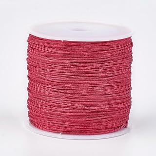 Nylon Cord for Bracelets 45M 1mm Chinese Knots Thread Red Beading Thread Decorative Cord for DIY Macrame Jewelry Making Knitting Knotting Crafts