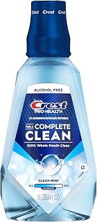 Crest Mouthwash Pro Health Complete Clean, CPC (cetylpyridinium chloride) Antigingivitis/Antiplaque, Alcohol Free, Clean Mint, 1 L (33.8 fl oz)