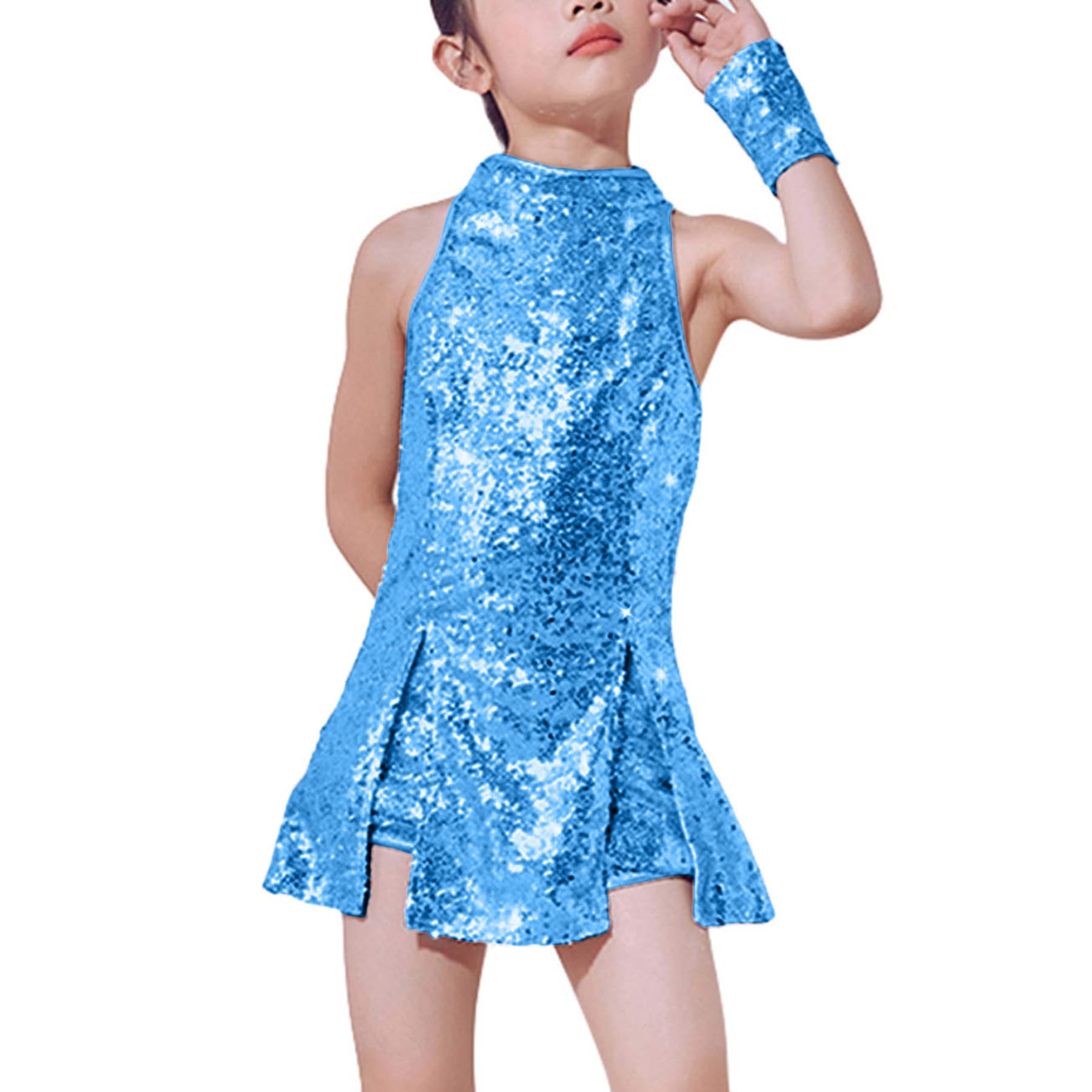 LOLANTA Girls Glitter Dance Costume Dance Clothing Hip Hop Sparkle Dance