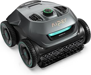 AIPER Cordless Robotic Pool Cleaner, WavePath Navigation, Wall-Climbing, Quad-Motor, 150 mins Runtime for Inground Pools up to 1,600 sq.ft, Seagull Pro ZT6002 (Renewed)