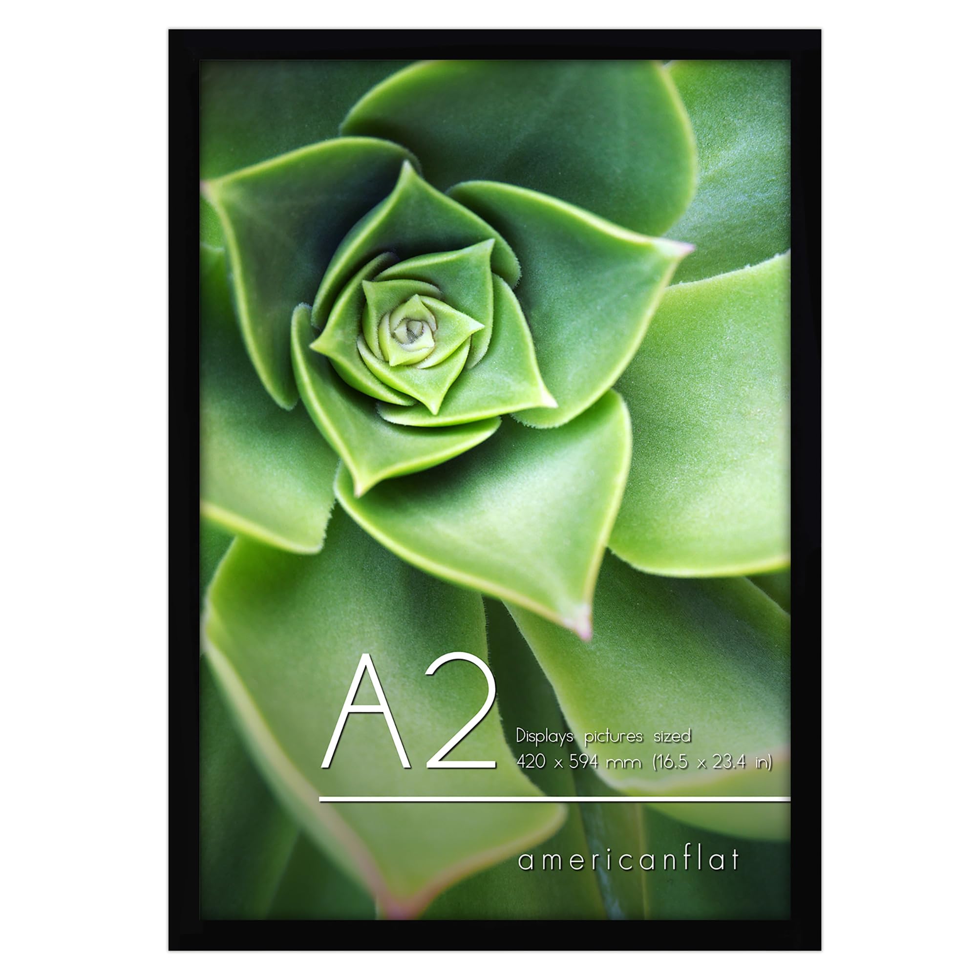 Americanflat A2 Picture Frame - Engineered Wood - Black