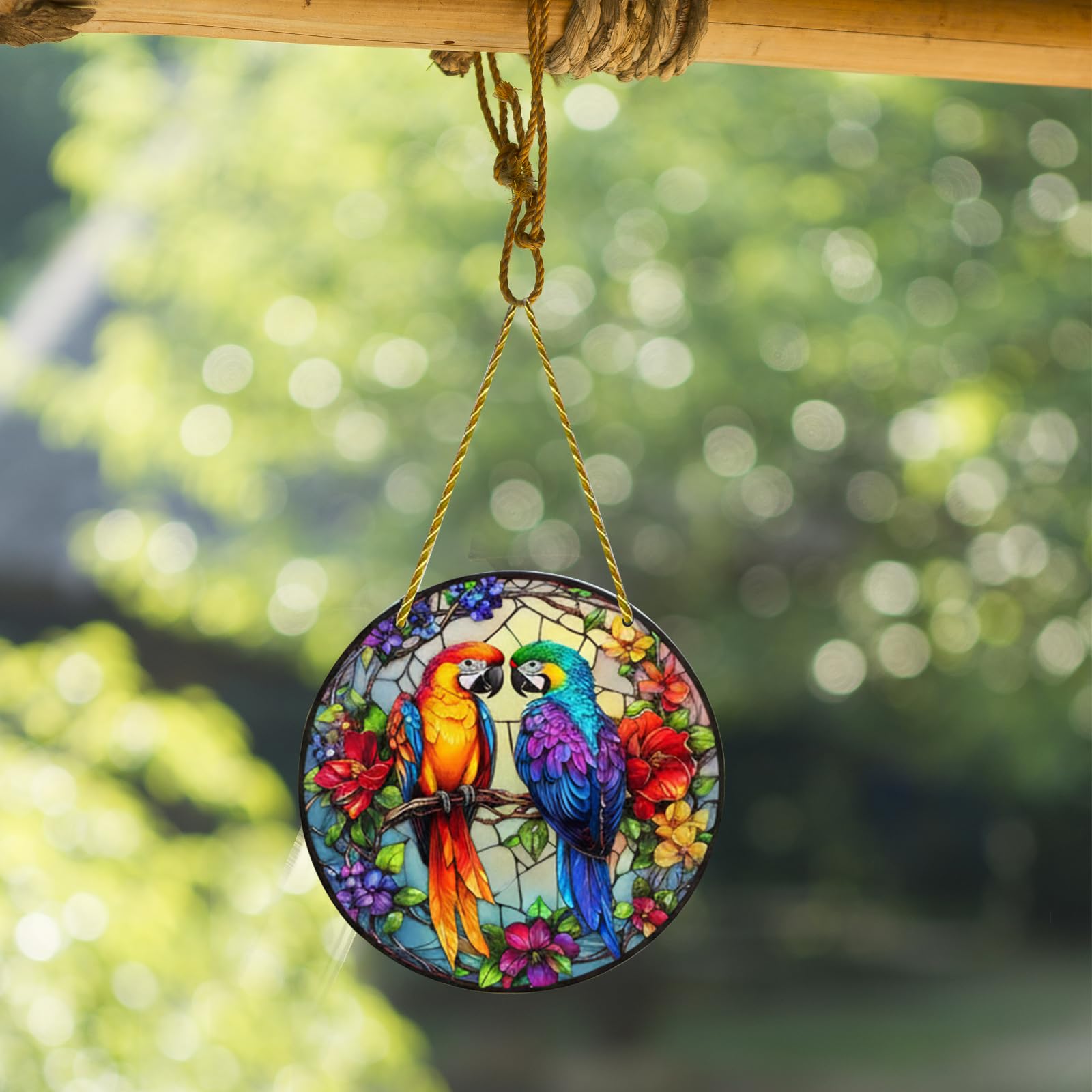 Adhesive Acrylic Window Hanging Decoration Colorful Home Ornament Decorative Han
