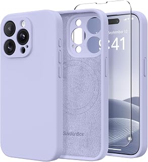 SuydanBox iPhone 14 Pro Magnetic Case, Compatible with MagSafe Full Camera Protection Screen Protector Silicone Shockproof Case for iPhone 14 Pro 6.1 inch