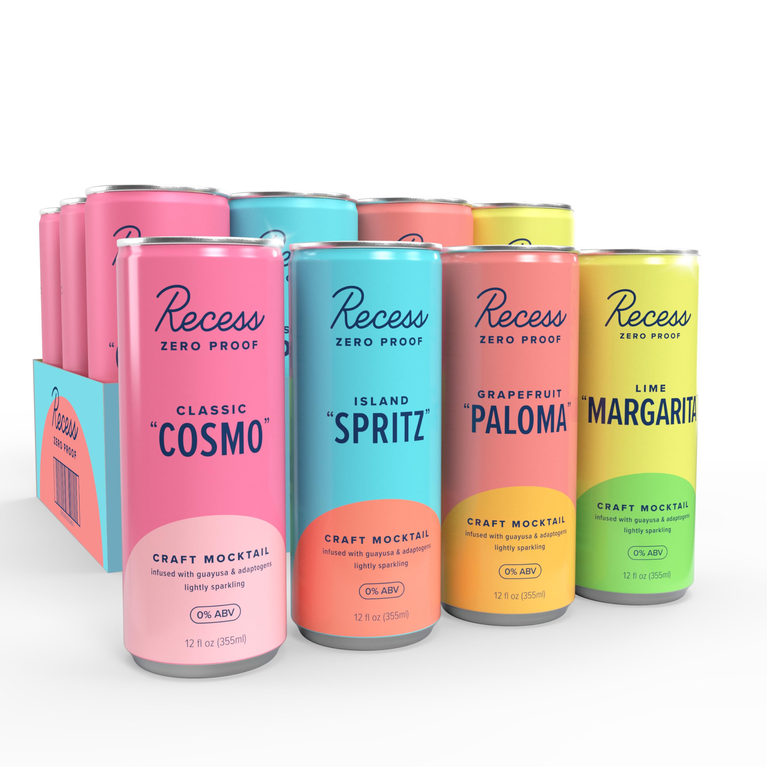 Recess Zero Proof Non-Alcoholic Mocktail Sampler, 12 Pack