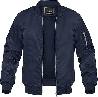 MAGNIVIT Men's Lightweight Bomber Jacket Windbreaker Casual Fall Spring Outdoor Coat