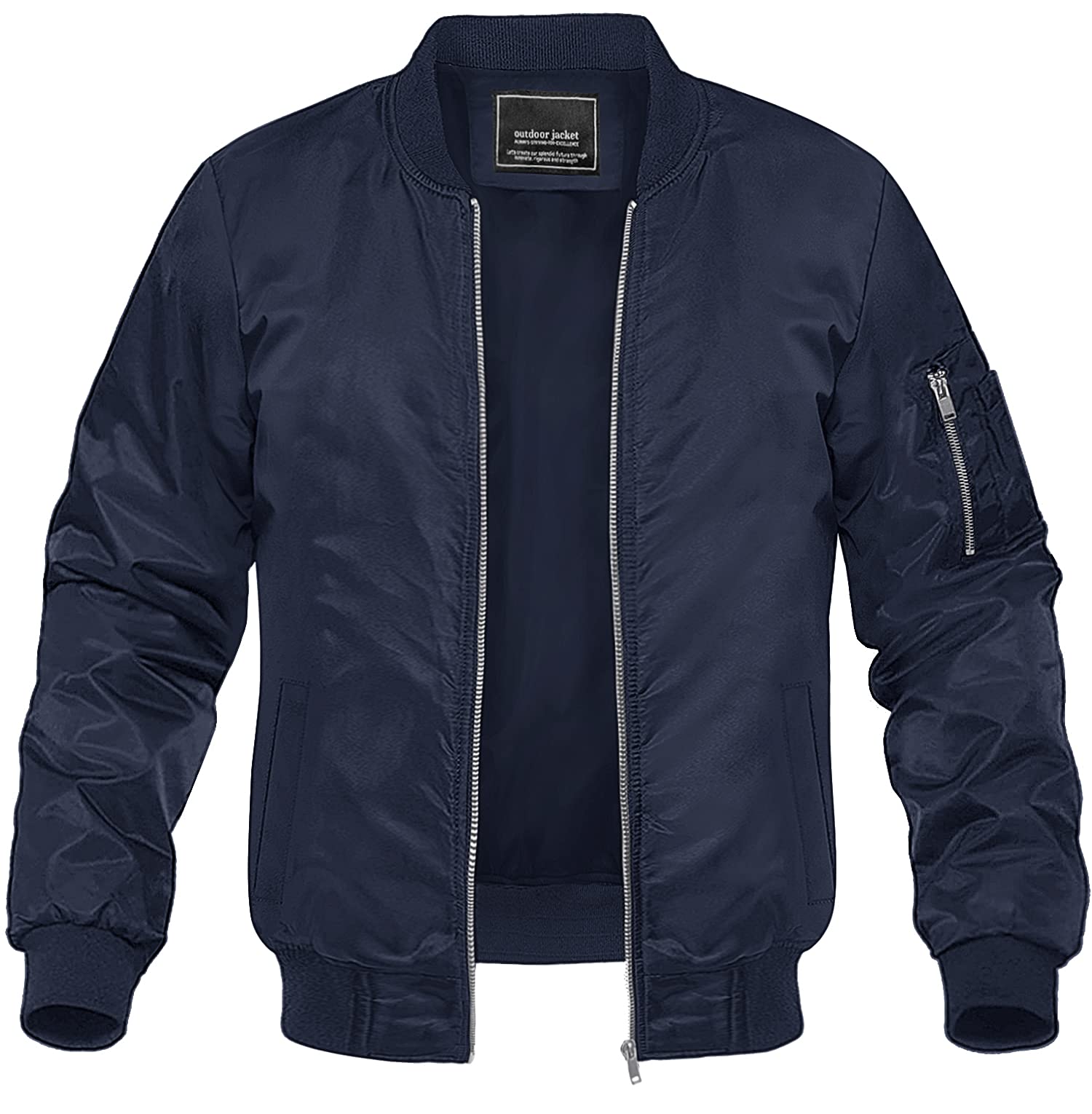 MAGNIVIT Men's Lightweight Bomber Jacket Windbreaker Casual Fall Spring Outdoor 