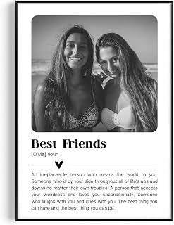 Fans Favourites Personalised Best Friend Definition Print, Wall Art Poster, Best Friend Gift, Photo Definition Print, Quote Print, Custom Gift With Photo
