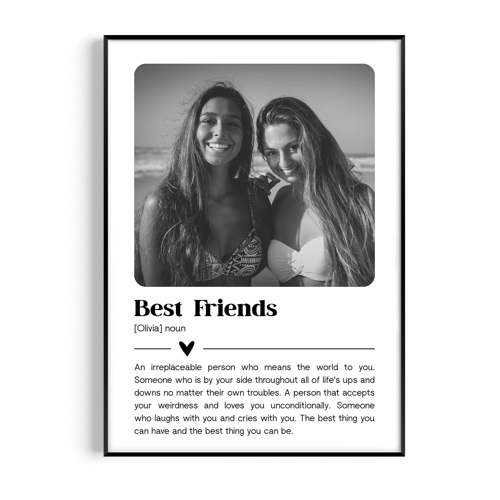 Fans Favourites Personalised Best Friend Definition Print, Wall Art Poster, Best