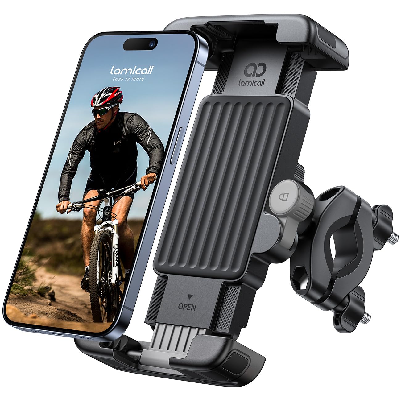 Lamicall Bike Motorcycle Phone Mount - [1s Quick Lock] Bike Cell Phone Holder Cl