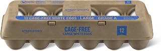 Amazon Grocery, Cage-Free Large White Eggs, Grade A, 1 Dozen