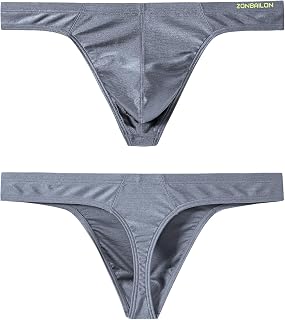JINSHI Mens Sexy Shiny Silk Thongs Athletic Thongs T-Back Bikini