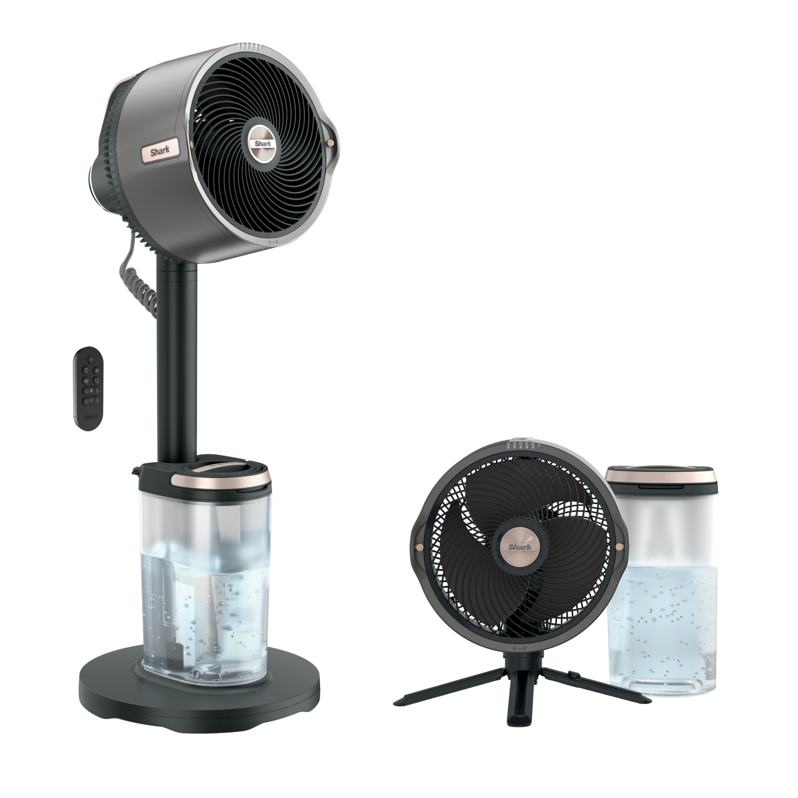 Shark FlexBreeze Pro Mist 2-in-1 Fan with Integrated Mist, Charcoal, FA302 | Cor