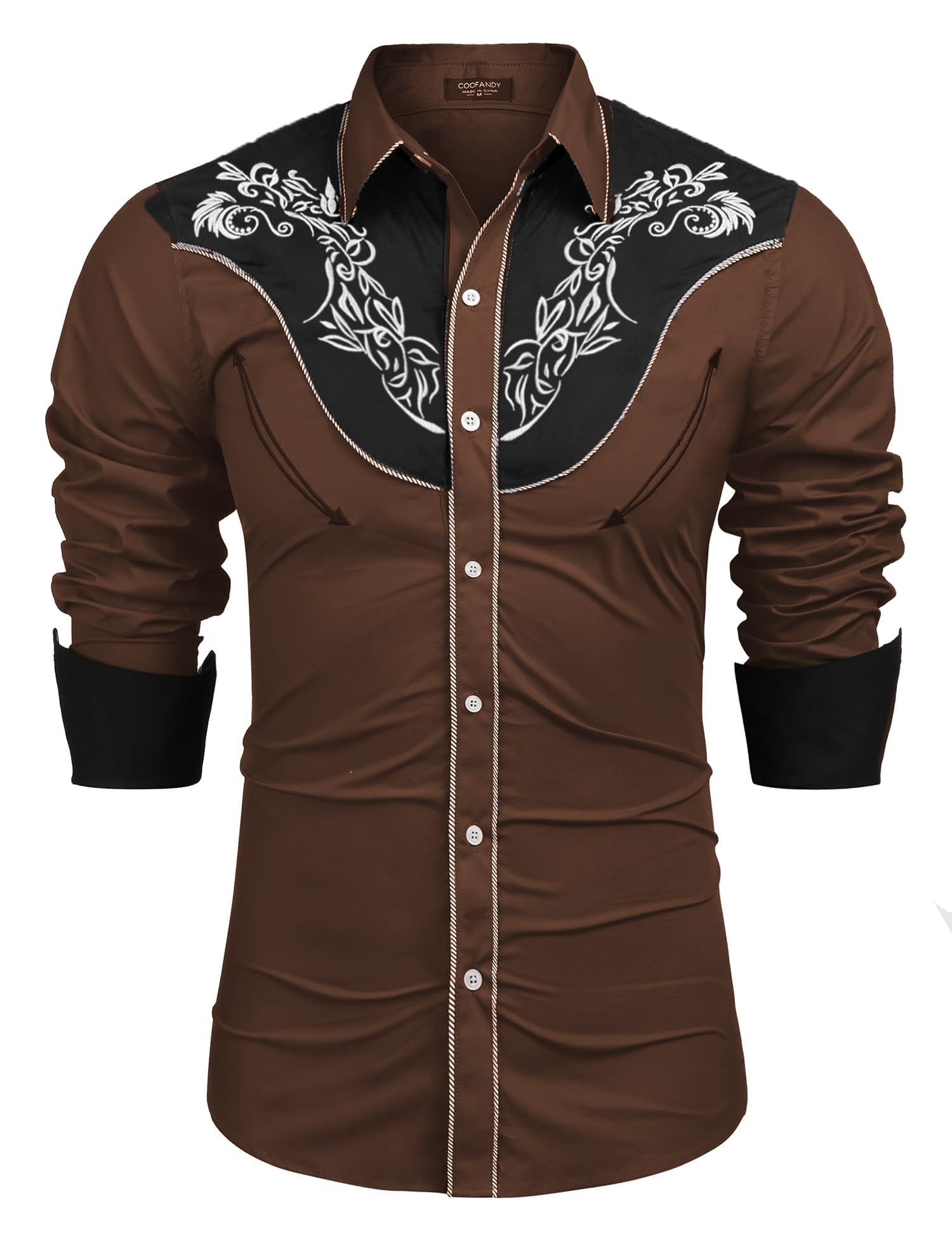 Coofandy Western,Retro Western Hombre (Paquete de 1)