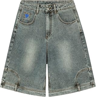 Aelfric Eden Jorts inverso lavato Mens Casual Denim Shorts Loose Fit Baggy Jean Short Streetwear Trendy Outfits