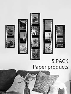 5 Pieces 5x7 and 4x6 inch black decorative picture frames (paper product), lightweight cardboard, no artwork
