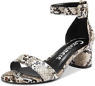 Castamere Women's Pumps Sandals Ankle Strap Open Toe Wide Heel 5CM