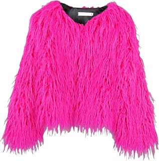 Winter Fluffy Faux Fur Coat Women's Shaggy Jacket Long Sleeve Outwear