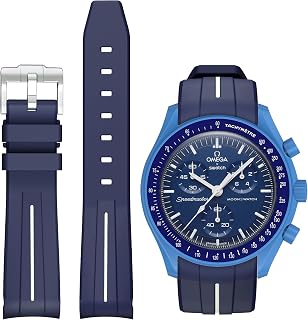 BONACE Strap for Omega x Swatch MoonSwatch/Rolex Watch/SEIKO Watch 20mm,Silicone Replacement Strap for Omega X Swatch Moonswatch Speedmaster Watch No Gap