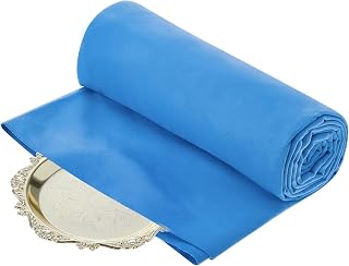 Jecery 1.1 Yard Anti Tarnish Silver Cloth by the Yard, Royal Blue | Luxury Jewelry Silver Polishing Storage Protect Cloths for Silverware Flatware Silversmith Polishing