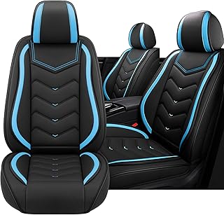 Car Seat Cover for Toyota Tacoma 2000-2026, Driver's Seat Cover,Non-Slip Waterproof seat Cover,Wear-Resistant Nappa Leather car seat Covers. (Standard 2 Seats/Black Blue)