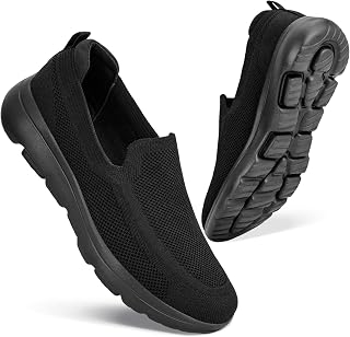 konhill Men's Slip-On Sports Shoes – Lightweight, Breathable and Comfortable for Walking, Fitness and Gym Without Laces