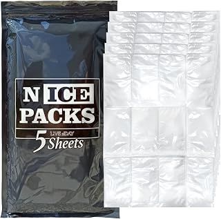 Nice Packs Dry Ice for Coolers – Lunch Box Ice Packs – Dry Ice for Shipping Frozen Food – Ice Packs for Kids Lunch Bags – Reusable Ice Packs – Long Lasting - Flexible