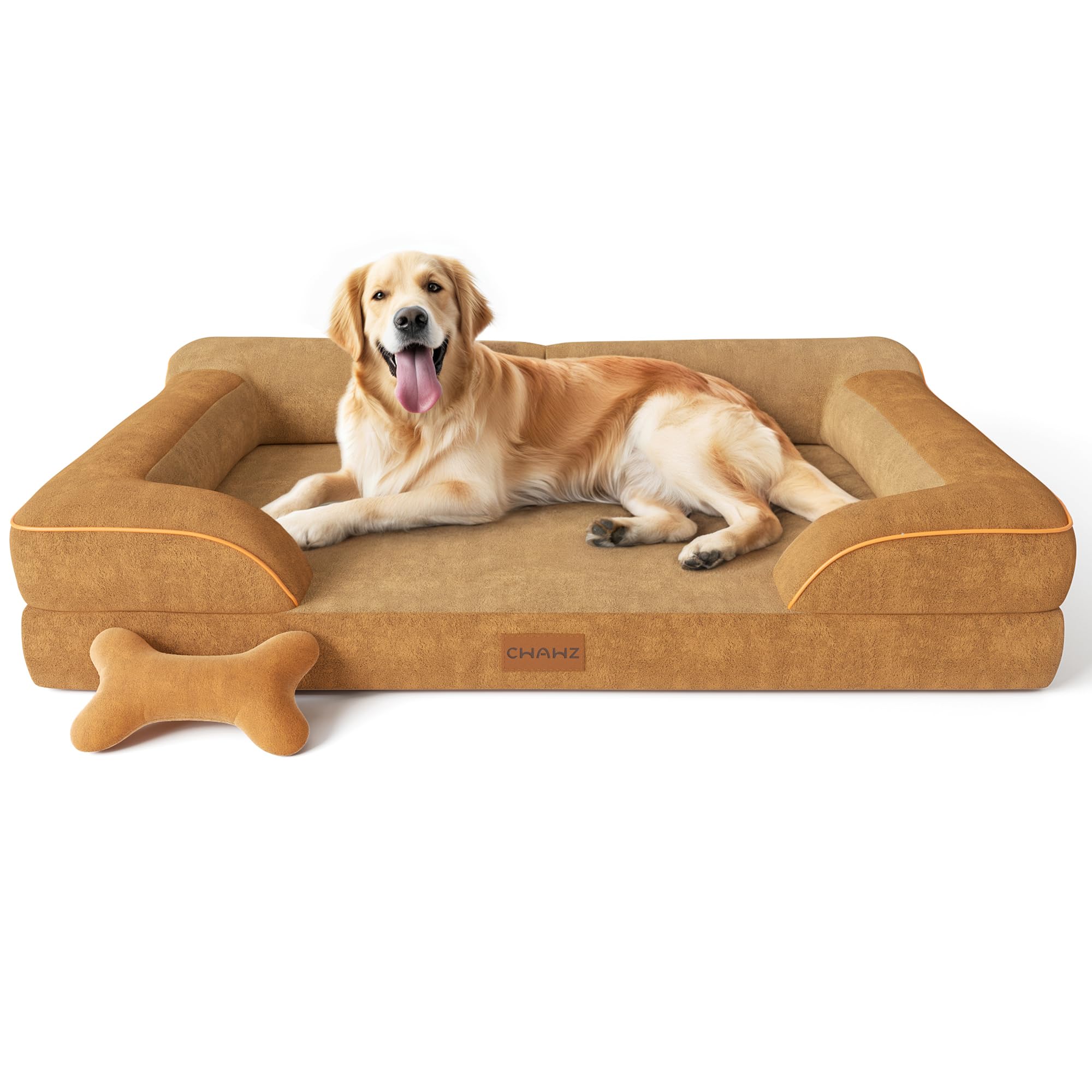 CWAWZ Extra Large Dog Bed, Orthopedic Dog Beds with Cooling Gel Memory Foam, Wat