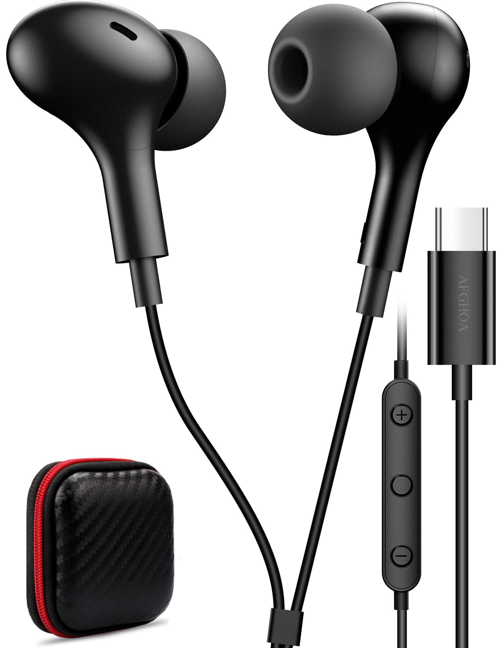 USB C Headphone for Samsung S26 S25 FE S24 A16 A17 Z Wired Earbuds Magnetic | in