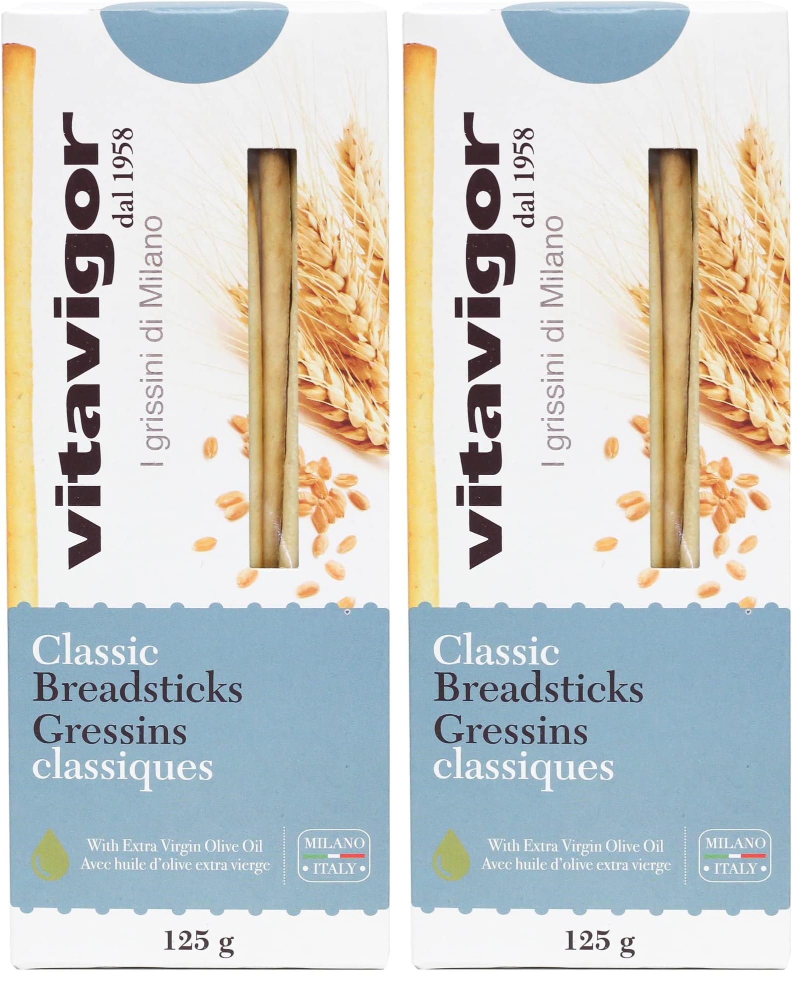 Vitavigor Classic Breadsticks, Classic, 125 Grams (Pack of 2)