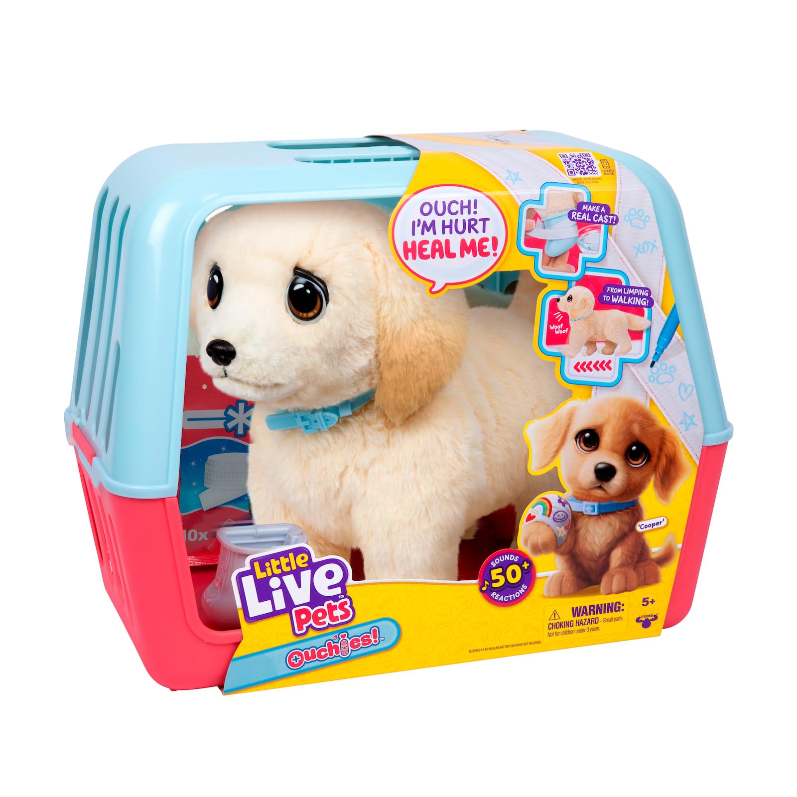 Little Live Pets Ouchies - Cooper The Retriever Puppy|Transform from Injured to 