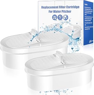 WD-PF-01A Plus Water Filter for All Water-Drop Pitcher Filtration System | 2 Pack Water Filter Cartridges Replacement Compatible with Water-Drop WD-PF-01A Plus Reduces Chlorine Impurities and Metals