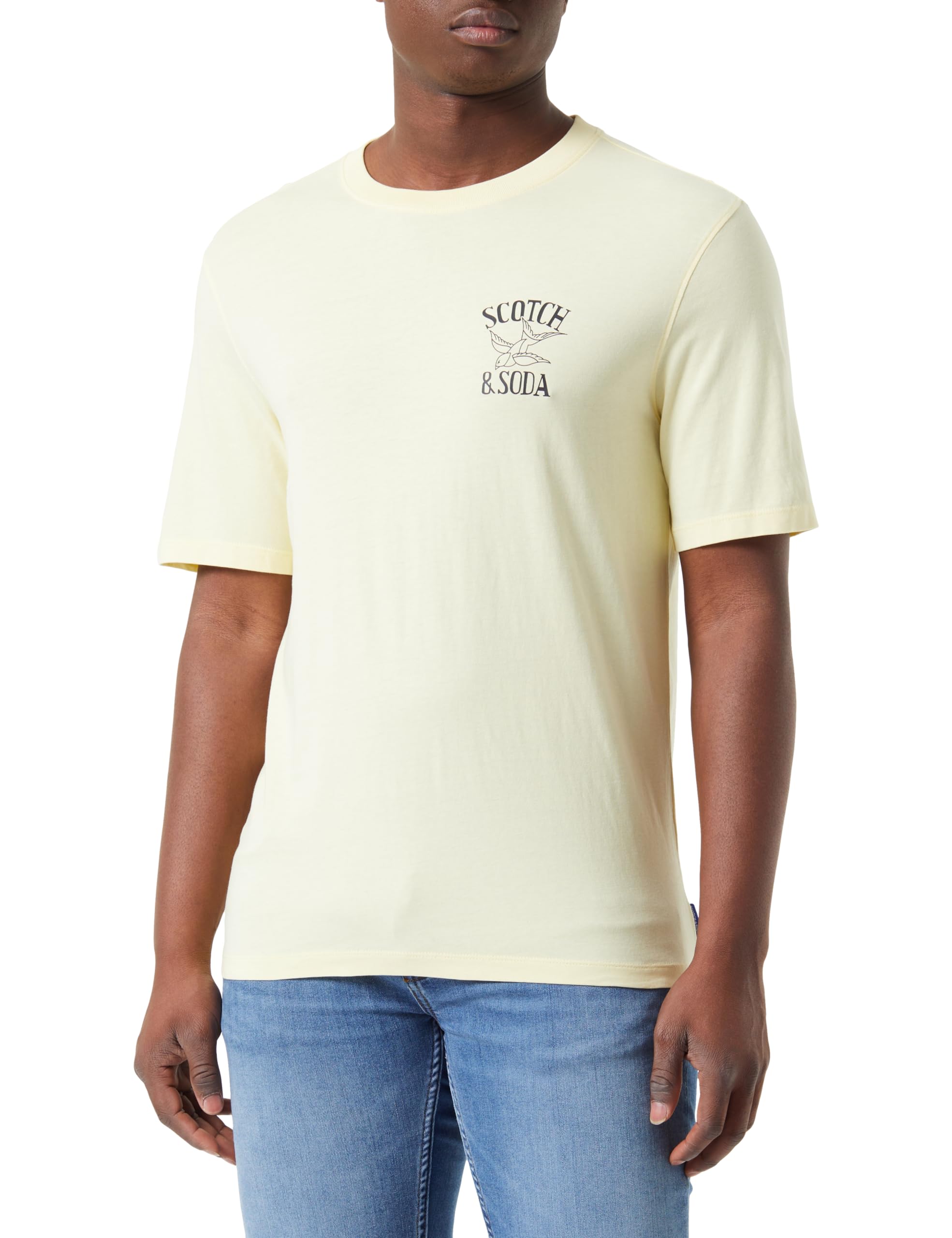 Scotch & Soda Men's Front Left Chest Artwork T-Shirt T-Shirt (Pack of 1)