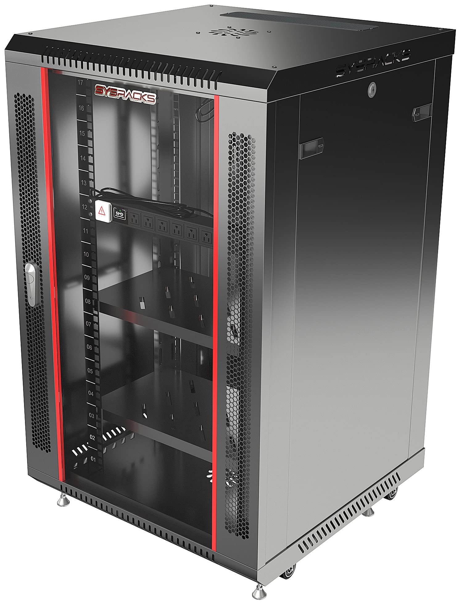 Server Rack - 18U - Server Cabinet - for - Network - Electronics - AV Rack - Equ