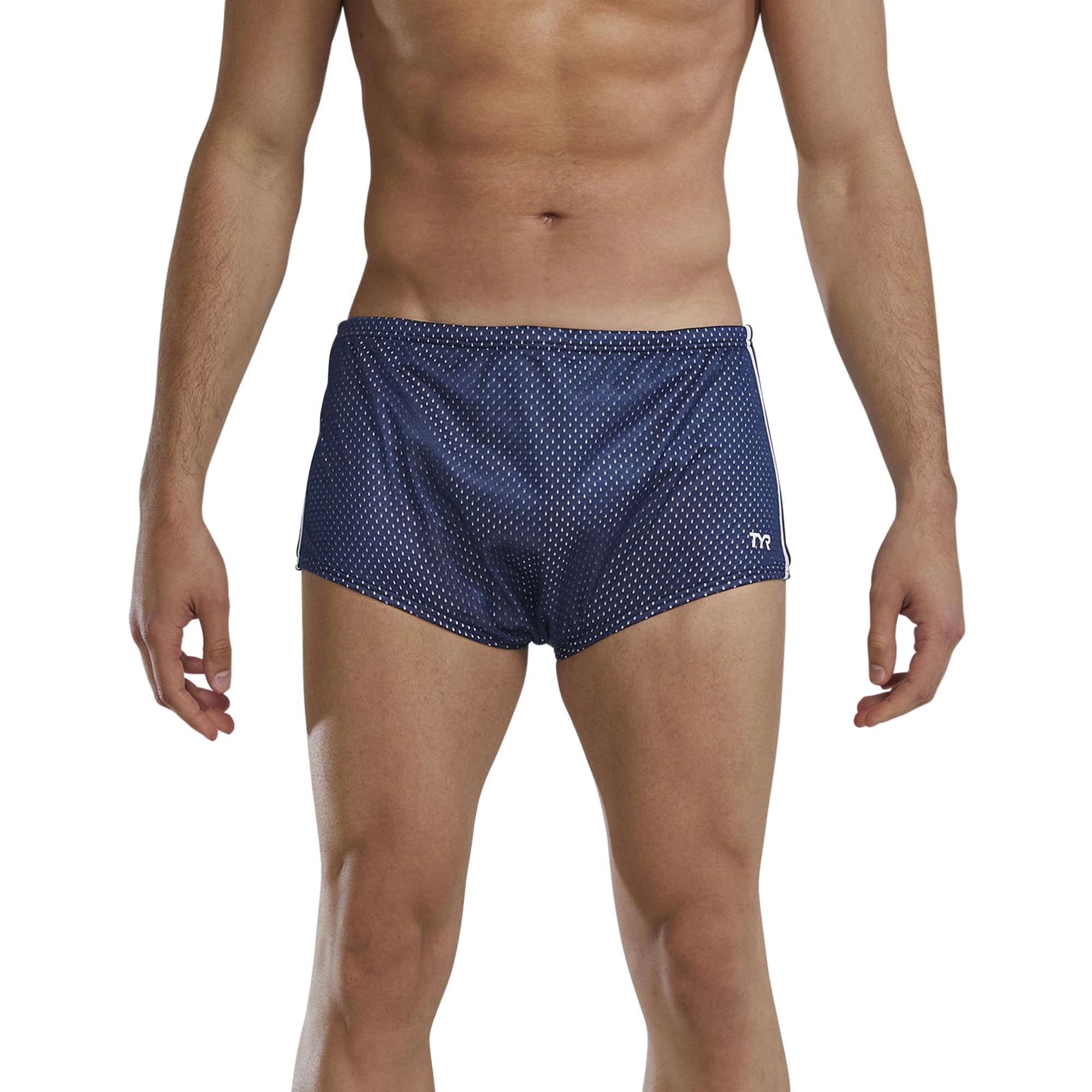 TYR Men's Poly Mesh Trainer Swim Suit | Polyester Mesh | Drag-Building Design | 