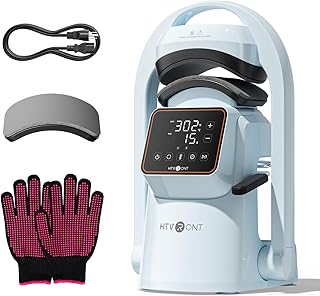 HTVRONT Auto Hat Press Machine, Hat Heat Press Machine | Auto Press, Precise Temp & Timer Control, Hat Heat Press for Caps with 2 Platens for DTF Film, Embroidery, Sublimation