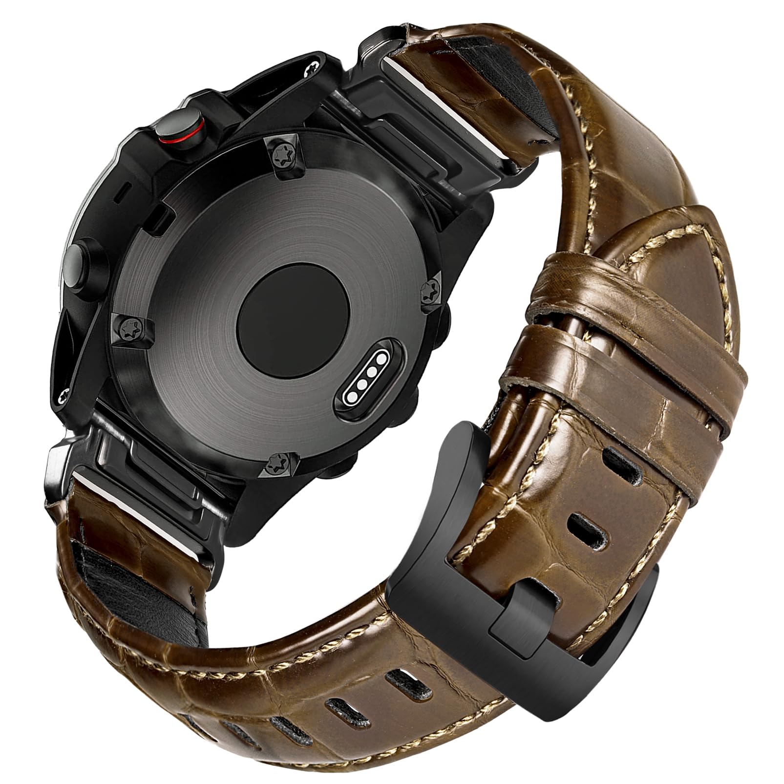 22/26 mmSoft Leather QuickFit Band with double-row holes for 5/5 Plus/ 5X/5X Plu