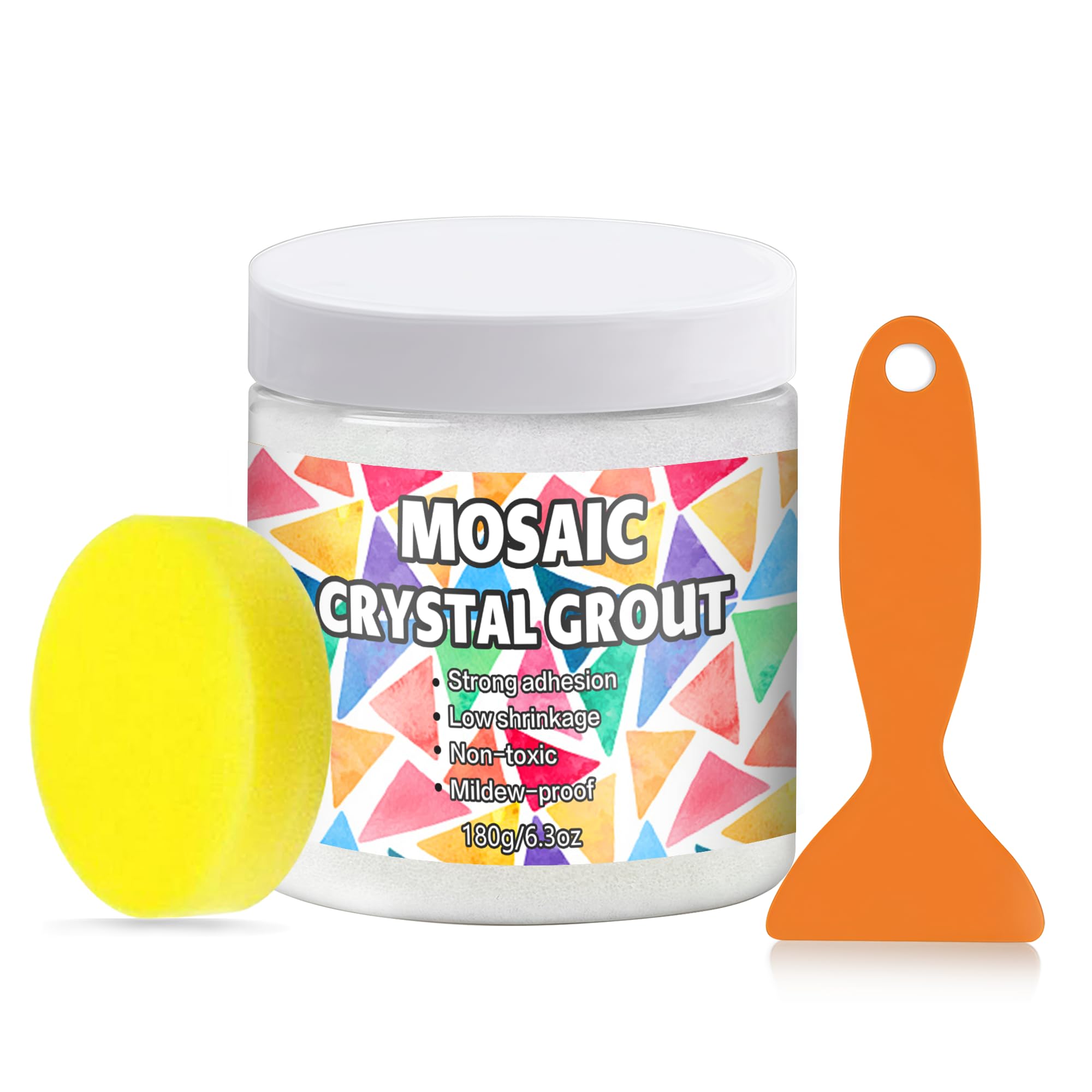 OOTDART 180g Mosaic Crystal Grout, Mosaics Tile Tools (White) | Mosaic Tile Acce