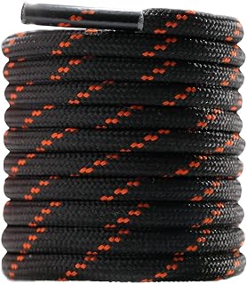 CCSOFTIME Round Work Boot Laces - Heavy Duty, Thick Replacement Laces for Men, Women, Adults - Walking, Hiking, Steel Toe, Safety, Hunting Boots