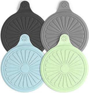 TidyBliss 4 Pack Bathtub Drain Stopper, Silicone Tub Flat Suction Cover