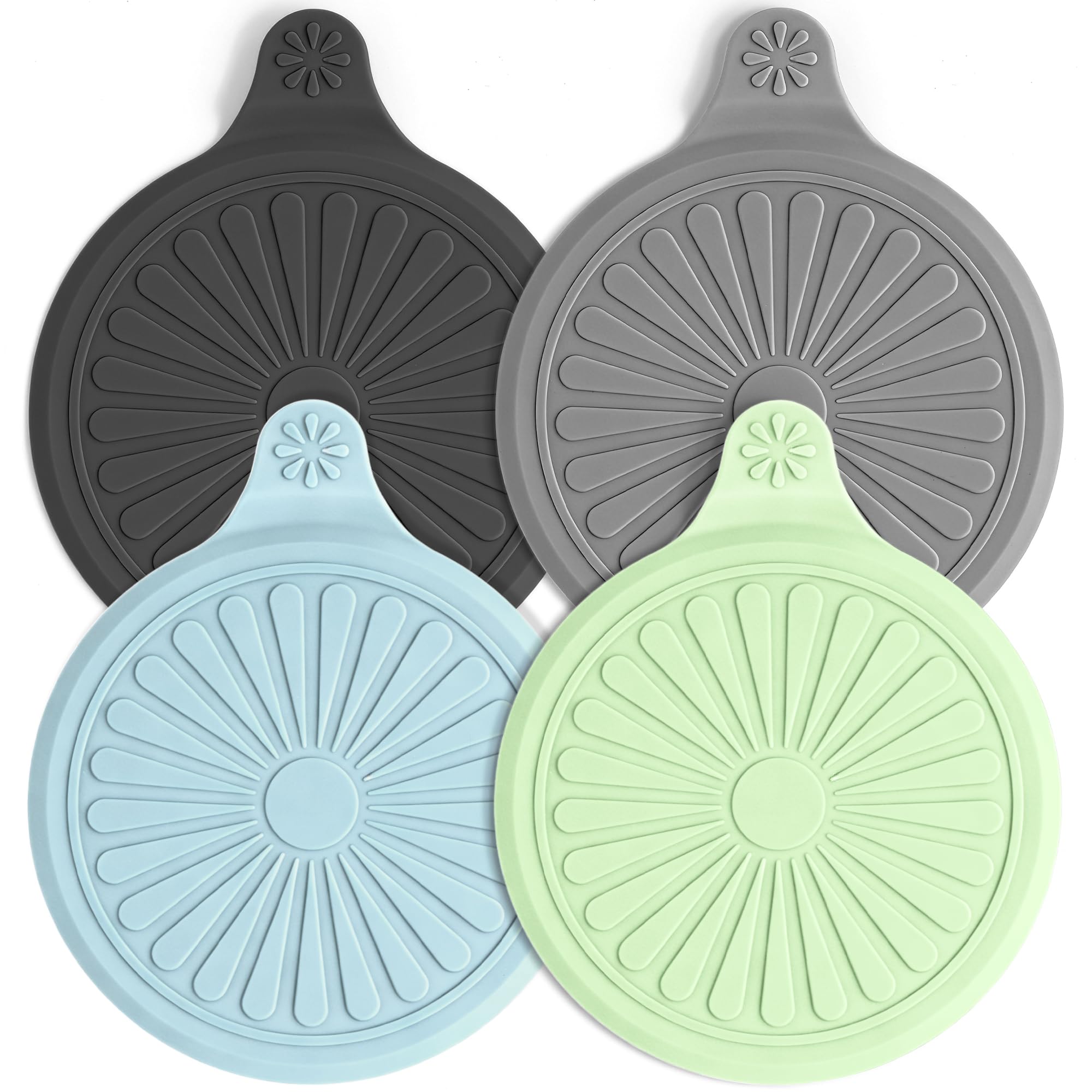 TidyBliss 4 Pack Bathtub Drain Stopper, Silicone Tub Flat Suction Cover