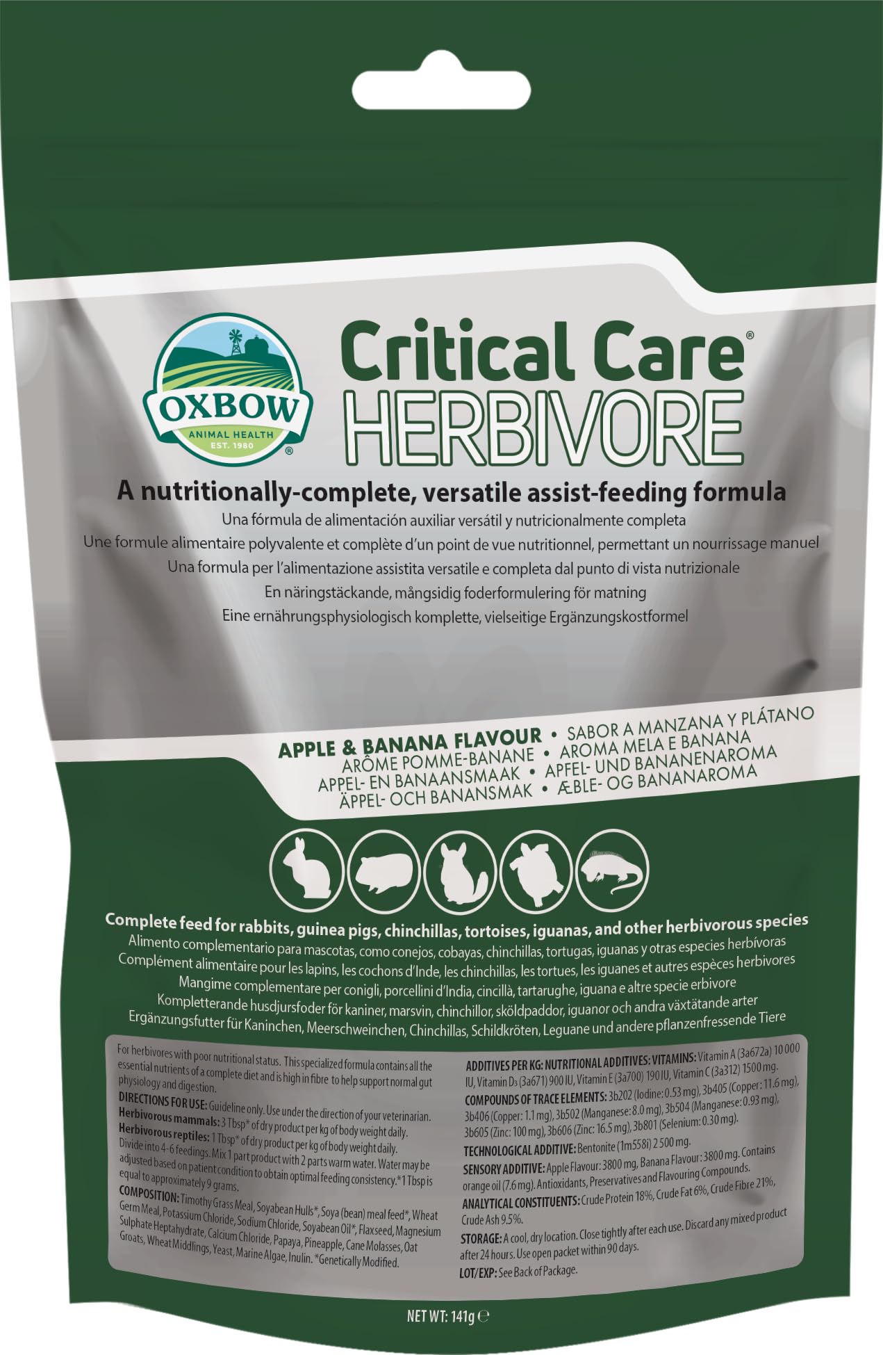 Oxbow Critical Care Herbivore Apple & Banana