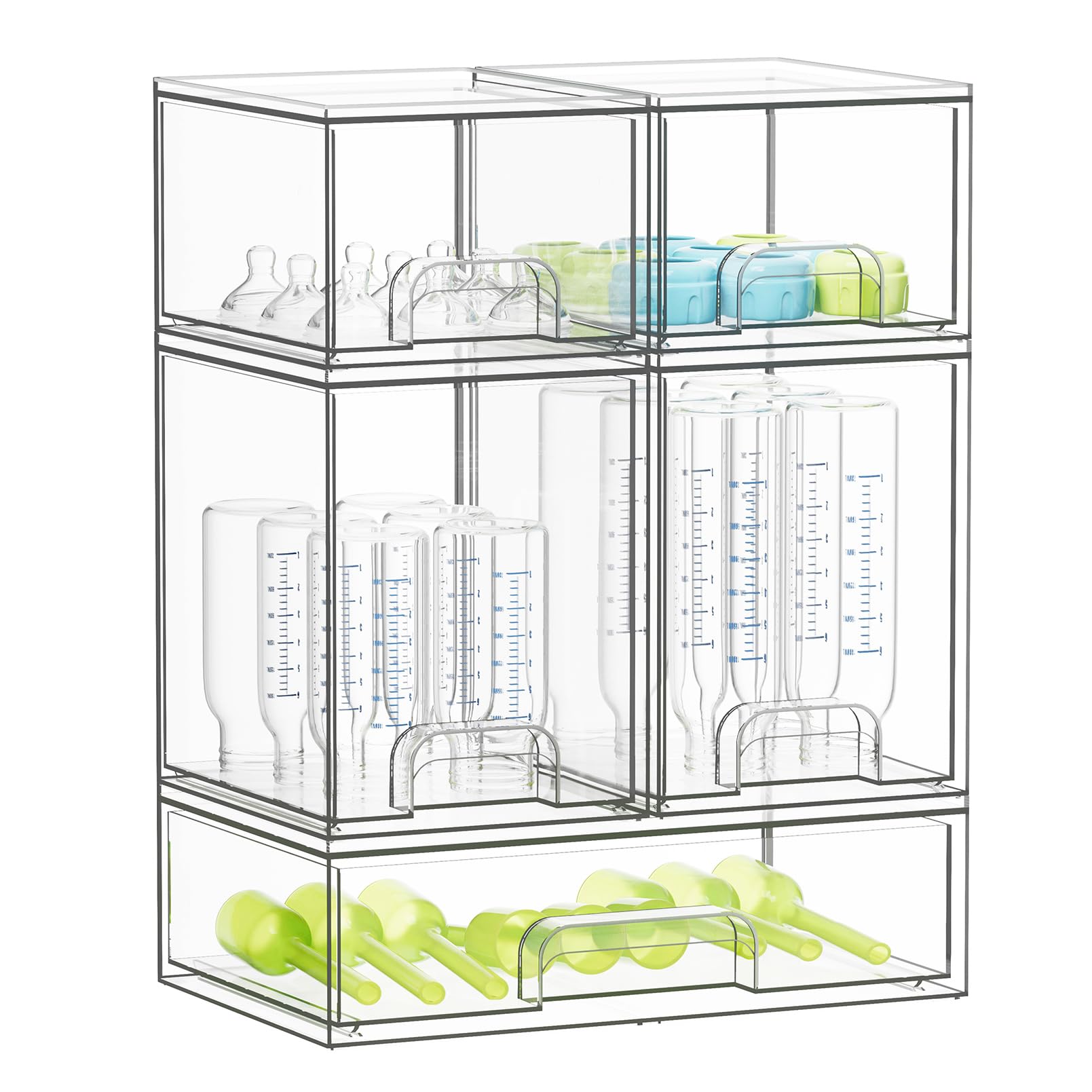 SpaceAid Bottle Storage Organizer Baby - Acrylic Bottles Station Organizer Conta