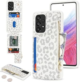 Cavor Custodia a portafoglio per Samsung Galaxy A53 5G, custodia per telefono per Galaxy A53 5G, custodia a portafoglio per donne e uomini, custodia A53 5G con porta carte, in pelle con tasca con