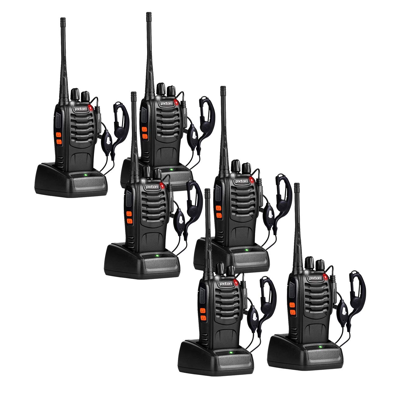 pxton Two Way Radios Long Range Walkie Talkies for Adults with Headphones,16 Cha
