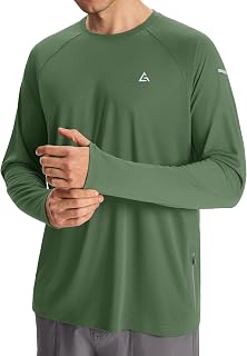 Men’s Sun Protection Shirts UPF 50+ Long Sleeve UV Shirt Rash Guard for Men Quick Dry Swim Fishing Beach Athletic